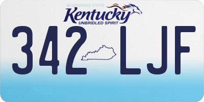 KY license plate 342LJF