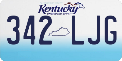 KY license plate 342LJG