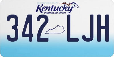 KY license plate 342LJH