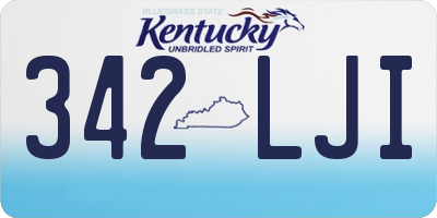 KY license plate 342LJI