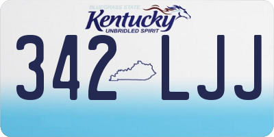 KY license plate 342LJJ