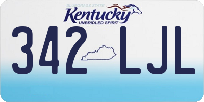 KY license plate 342LJL