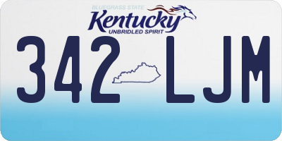 KY license plate 342LJM