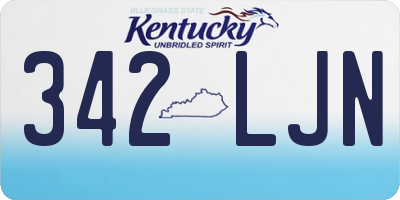KY license plate 342LJN