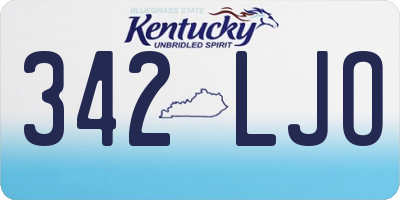 KY license plate 342LJO