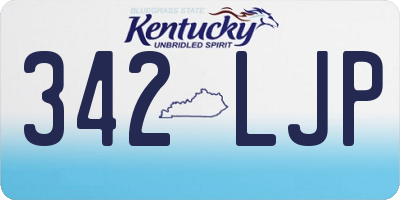 KY license plate 342LJP