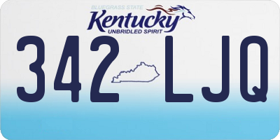 KY license plate 342LJQ
