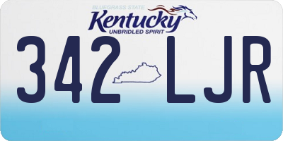 KY license plate 342LJR