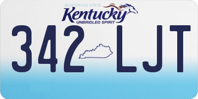 KY license plate 342LJT