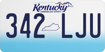 KY license plate 342LJU