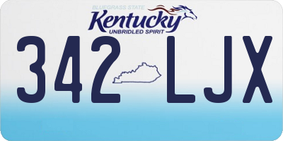 KY license plate 342LJX