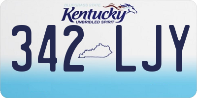 KY license plate 342LJY