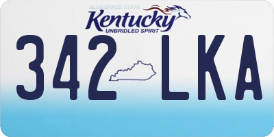 KY license plate 342LKA