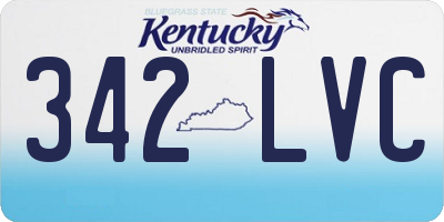 KY license plate 342LVC