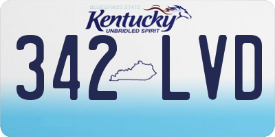 KY license plate 342LVD