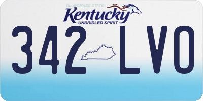 KY license plate 342LVO