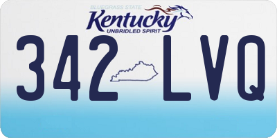 KY license plate 342LVQ
