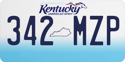 KY license plate 342MZP