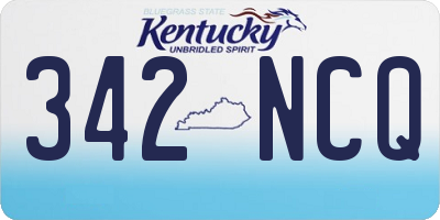 KY license plate 342NCQ
