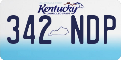 KY license plate 342NDP