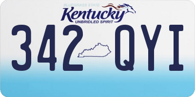 KY license plate 342QYI