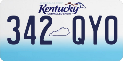 KY license plate 342QYO