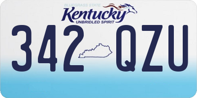 KY license plate 342QZU