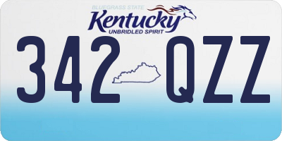 KY license plate 342QZZ