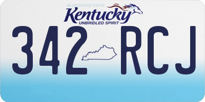 KY license plate 342RCJ