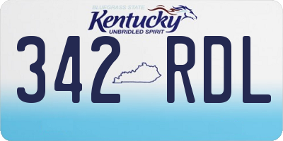 KY license plate 342RDL