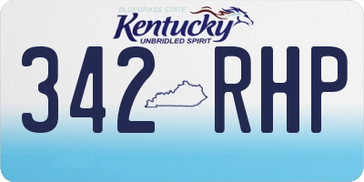 KY license plate 342RHP