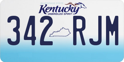 KY license plate 342RJM