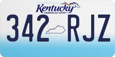 KY license plate 342RJZ