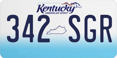 KY license plate 342SGR