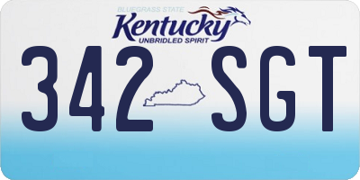 KY license plate 342SGT