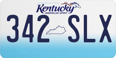 KY license plate 342SLX