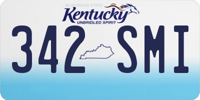 KY license plate 342SMI