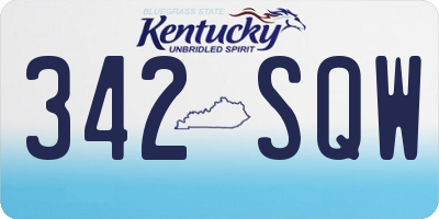 KY license plate 342SQW