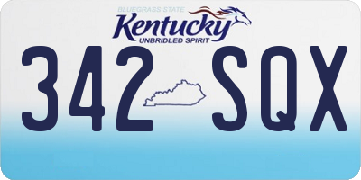 KY license plate 342SQX