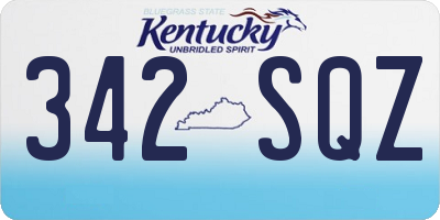KY license plate 342SQZ