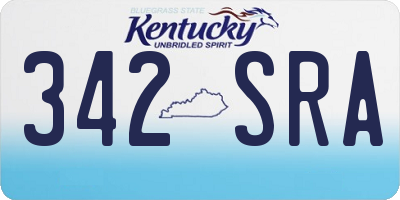 KY license plate 342SRA