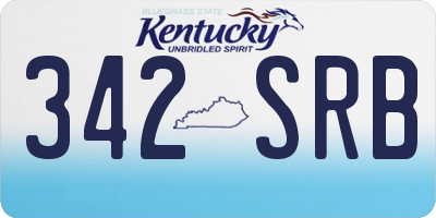 KY license plate 342SRB