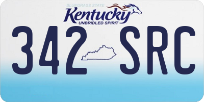 KY license plate 342SRC