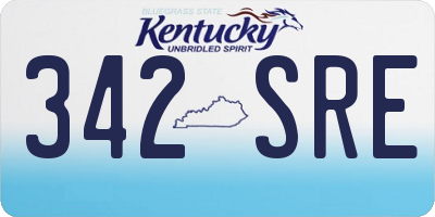 KY license plate 342SRE