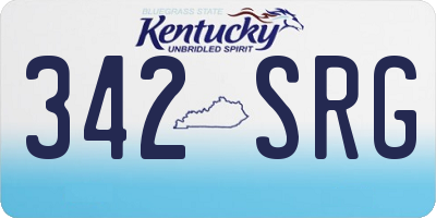 KY license plate 342SRG