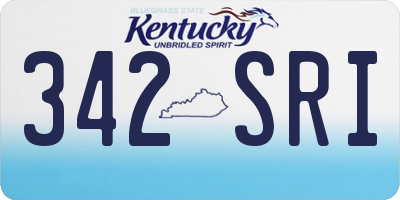 KY license plate 342SRI