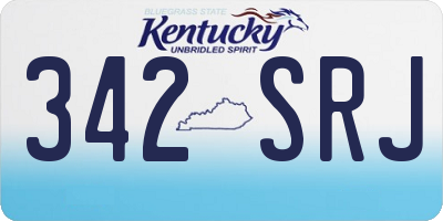 KY license plate 342SRJ