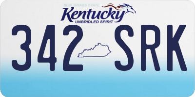 KY license plate 342SRK