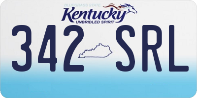KY license plate 342SRL