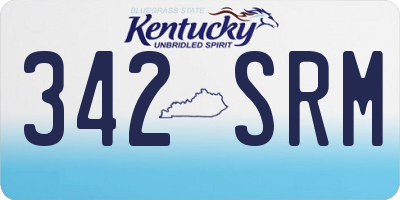 KY license plate 342SRM